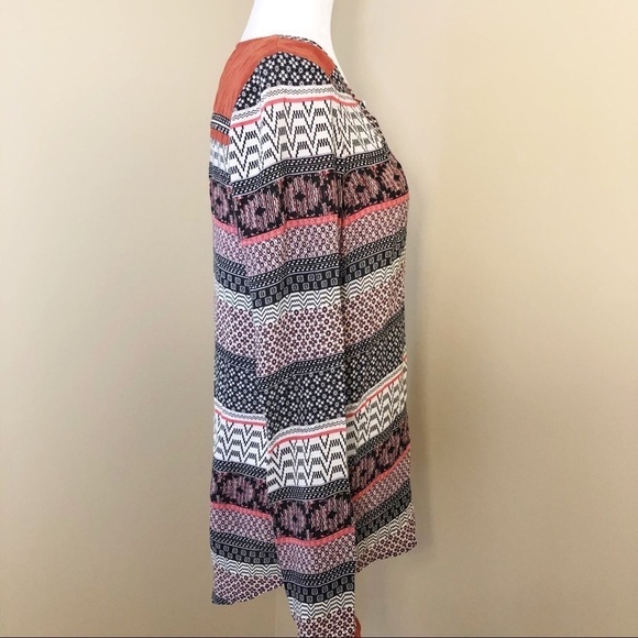 THML Faux Suede Trim Long Sleeve Top - Small - Picture 2 of 11